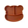 Prato de Jantar Infantil Popular Transfronteiriço de Silicone Silicone de Grau Alimentício Prato de Jantar Ventosa Inferior Babador de Bebê Prato de Jantar de Bebê