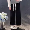 Roupa de outono estilo coreano para meninas: conjunto de colete de urso de desenho animado, camisa com gola de boneca e calça casual lisa simples