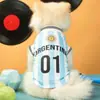 Ropa nueva para mascotas transfronteriza Copa del Mundo manga corta copa de fútbol perros perros pequeños medianos grandes gatos ropa estilo primavera verano