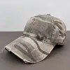Boné de Baseball Camuflado Cruzado para Homens e Mulheres, Boné de Aba Curva, Faz o Rosto Parecer Menor, Versátil, Chapéu de Proteção Solar, Boné de Baseball Camuflado Lavado