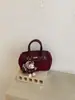 Bolso de mano de platino de alta gama de moda transfronteriza para mujer, nuevo bolso retro de nicho para el día a día, tipo Kelly, bandolera cruzada