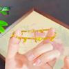 Joyería Jin Yan con el mismo estilo de oro de arena, pulsera de calabaza de bola de discoteca flash, pulsera de oro roto Ping An Fu Lu, joyería para combinar con todo