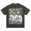 Camiseta Americana Transfronteriza MODRIC Real Madrid Modric Estampada Manga Corta Vintage Lavada Pesada Holgada Ins