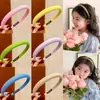 2025 Nova Faixa de Cabelo Infantil com Cabeça de Esponja Colorida Dopamina Borda Fina Texturizada Acessório de Cabelo para Uso Diário Coroa Alta