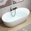Bañera Nueva Doméstica Acrílica de Una Pieza Sin Costuras Independiente para Adultos Hotel B&B Apartamento Pequeño Bañera Estilo Europeo