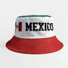 Chapéu Bucket Mais Vendido da Copa do Mundo com Elementos da Bandeira do México, Chapéu de Sol para Torcedores Torcendo