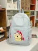 Mochila Cartoon Estilo Healing Macia e Fofa para Aluno do Ensino Fundamental, Doce e Menina, Perfeita para Passeios de Fim de Semana, Bolsa de Costas Dupla Macia e Aconchegante