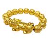 Pulsera Pichu de Oro Arena Vietnamita Pulsera de Piedra Ojo de Tigre Natural Pulsera Pixiu de la Fortuna Cuentas de Transferencia de Oro Imitación Suministro para Hombres y Mujeres