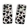 Aplicável à Capa de Celular Padrão Coração Estampa de Vaca para iPhone 17 Pro Max À Prova de Queda Pele de Cordeiro Nicho Unissex Dropshipping