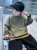 Sudadera con Forro Polar para Niños Primavera Otoño Invierno 2026 Nuevo Estilo Versión Coreana para Niños Top Holgado Capa Base para Niños Fresco y Elegante para Invierno