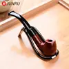 Pipa de Madera Delgada de Tallo Recto y Boquilla Plana de Moda Venta al por Mayor Souvenir Turístico Elementos de Diseño Chino