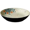 Estilo Dinastia Tang e Song Porcelana Azul e Branca Pedra de Fogo Mancha Vermelha Flor Redonda Suporte para Bule Acessórios para Cerimônia do Chá Bandeja de Chá Doméstica Bandeja de Cerâmica para Chá Seco