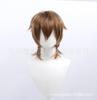 Peruca Cosplay Universal Meiya Anime Jogo Cabelo Falso Rabo de Cabelo Estendido Mullet Cauda de Lobo Preto e Branco Vermelho Verde Cabelo Curto