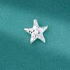 Plata s925 estilo coreano moda martillado cinco puntas estrella cuentas estrella accesorios para manualidades cordón trenzado cuerda accesorios de plata material