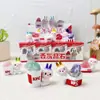 Comércio Exterior Charm de Raposa de Nove Caudas Aveludado Caixa Surpresa Figura Decoração de Mesa Tendência Boneca de Resina Atacado