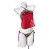 Romance Floral Lencería Sexy Estilo Hanfu Antiguo Banda para el Vientre de Puro Deseo Tentación Apasionada Estilo Palacio Conjunto Clásico A196