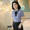 Camisas para Mujer 2024 Primavera y Verano Nueva Moda Lazo Camisas de Manga Corta para Mujer Elegantes Estilo Coreano Primavera Tops Profesionales