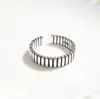 Anillo abierto de plata de ley S925 Yunchaoxuan, anillo de piano vintage, estilo minimalista, versátil para apilar en el dedo índice, suministro transfronterizo