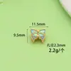 Venta Directa de Fábrica de Accesorios para Pulseras de Mariposa Esmaltadas Chapadas en Oro que Conservan el Color, Espaciadores de Cuentas para DIY y Accesorios al por Mayor