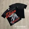 Duaa Transfronteiriça Hip-Hop Harajuku Curta Moda Streetwear Gótica Unissex Punk Casual Algodão Solta Camiseta