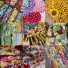 Ramo de Flores Simuladas Hecho a Mano de Tallo Largo Personalizado, Producto Terminado Hecho a Mano DIY, Flores Tejidas a Crochet, Flores de Hilo Tejido
