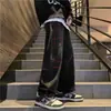 Nuevos jeans de pana para primavera y otoño, rectos, con caída, marca de moda Pu Shuai, casual, retro americano, lavados, pantalones holgados