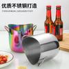 Cubo de Champán en Forma de U de Acero Inoxidable 304 Cubo de Hielo para Bar KTV Cubo de Hielo para Cerveza Pinzas para Hielo de Cabeza Cuadrada Cubo de Hielo para Hielo Vino