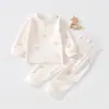 Nuevo Conjunto de Algodón de Cintura Alta para Bebés Niños y Niñas, Clase A, Sin Etiquetas, Algodón Transpirable, Conjunto de Protección para la Barriga, Ropa para Bebés y Niños Pequeños