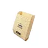 Bolsa Plegable de Papel Kraft con Recubrimiento a Prueba de Aceite Empaque para Llevar Pollo Frito Filete Papas Fritas Snack Comercial Material Recubierto 65g