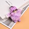 Muñeca de Piel de Zorro Llavero para Coche Colgante Linda Muñeca de Peluche Barbie Colgante de Bolso de Muñeca Regalo para Pareja