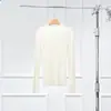 Camisa Base de Lã Grossa Dragão do Mar Warren KW902 Peça Única Sem Costura Gola Meia-Alta Manga Longa Suéter de Tricô para Mulheres