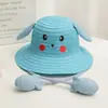 Sacuda o som do mesmo ouvido pode mover o chapéu bebê chapéu de palha fofo crianças chapéu de pescador super fofo chapéu de sol
