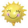 Arreglo de Cumpleaños Infantil Girasol Sol Dorado Girasol Sonriente Globo de Película de Aluminio Bebé Cumpleaños Caricatura Pelota Venta al por Mayor