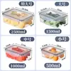 Recipiente de plástico para alimentos resistente ao micro-ondas, caixa de armazenamento de alimentos, caixa selada para armazenamento de frutas, caixa de armazenamento para geladeira de grau alimentício