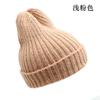 Gorro de lana virgen transfronterizo para otoño e invierno, para mujer, de punto grueso y cálido, combina con todo, informal para exteriores y parejas.