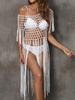 Blusa de playa para mujer, estilo transfronterizo europeo y americano, sexy, con borlas huecas y costuras a mano, estilo bikini Z973