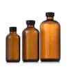 Garrafa de Vidro Boston Grande Capacidade Frasco de Óleo Essencial Cosmético Plástico PET Bico Spray Álcool Desinfetante Frasco Vazio