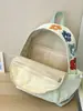 Mochila Bordada Floral Azul Claro Curativa com uma Vibe Gentil, Fresca, Ensolarada e Doce para Passeios