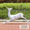 Ornamentos de Veado Sika Abstratos Escultura Externa em Fibra de Vidro Paisagem de Jardim Bloco de Pátio de Jardim Veado Geométrico Multifacetado