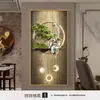 Pintura Luxuosa com Luz LED para Hall de Entrada, Parede de Fundo de Sala de Estar de Alto Padrão e Elegante, Cerca, Pintura Decorativa para Móvel de TV