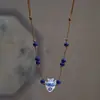 Collar de Cerámica Jingdezhen Colgante de Carpa Koi Femenino Cadena para Clavícula Lindo Fresco Estilo Ins Joyería de Dibujos Animados Suministro al por Mayor