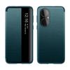 HUAWEI HUAWEI P50 capa de couro liso com janela e aba, com função de suspensão