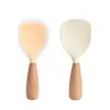 Colher de arroz antiaderente, pode ficar em pé, para uso doméstico, adequada para servir arroz de uma panela de arroz, grande pegador de arroz de silicone, colher de servir arroz