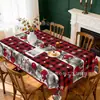 Exclusivo transfronterizo, popular mantel navideño con estampado de flor de Nochebuena de alta definición, mantel decorativo festivo, serie para el hogar, en stock