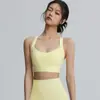 Sutiã Esportivo Costas Cruzadas, Bojo Fixo, Push-Up à Prova de Impacto, Sutiã Vestível, Secagem Rápida, Respirável, Roupa Fitness Yoga