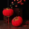 Adornos colgantes de linterna pequeña roja aterciopelada para árbol exterior, diseño de escena interior, boda, Festival de Medio Otoño, decoraciones festivas