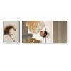Pintura Decorativa Moderna Simple para Sala de Estar Combinación Doble Caballo Animal Abstracto Atmosférico Lujo Ligero Sofá Fondo Pared Colgante