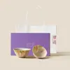 Juego de Tazas de Té de Cerámica Hechas en Fábrica con Diseño de Glicinias y Carpas en Caja de Regalo de Alta Gama, Juego de Té de Alto Valor Estético, Regalo Práctico para Regalar