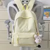 Mochila Fresca y Linda Estilo Japonés para Chicas de Secundaria y Estudiantes Universitarias, con Lindo Moño Bordado, Mochila Pequeña y Ligera