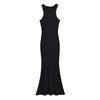 Otoño e invierno Nuevo europeo y americano chica caliente sexy vestido de cola de pez de hombro estrecho vestido midi S16521